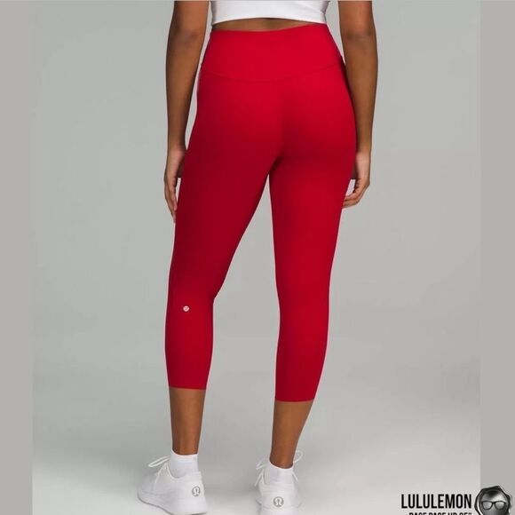 Lululemon Base Pace High Rise Tight Legging Red 6 FLAWS - Picture 1 of 11